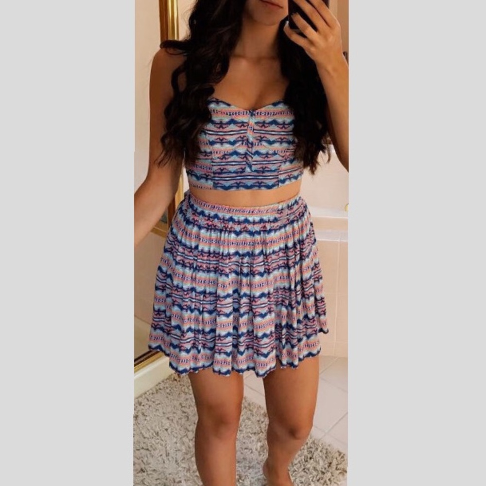 Aeropastale Two Piece Skirt and Shirt Set